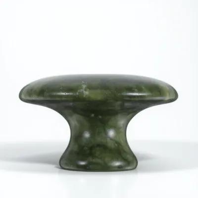 Jade Gua Sha Tool - Mushroom Shaped Jade Massage Stone Smooth