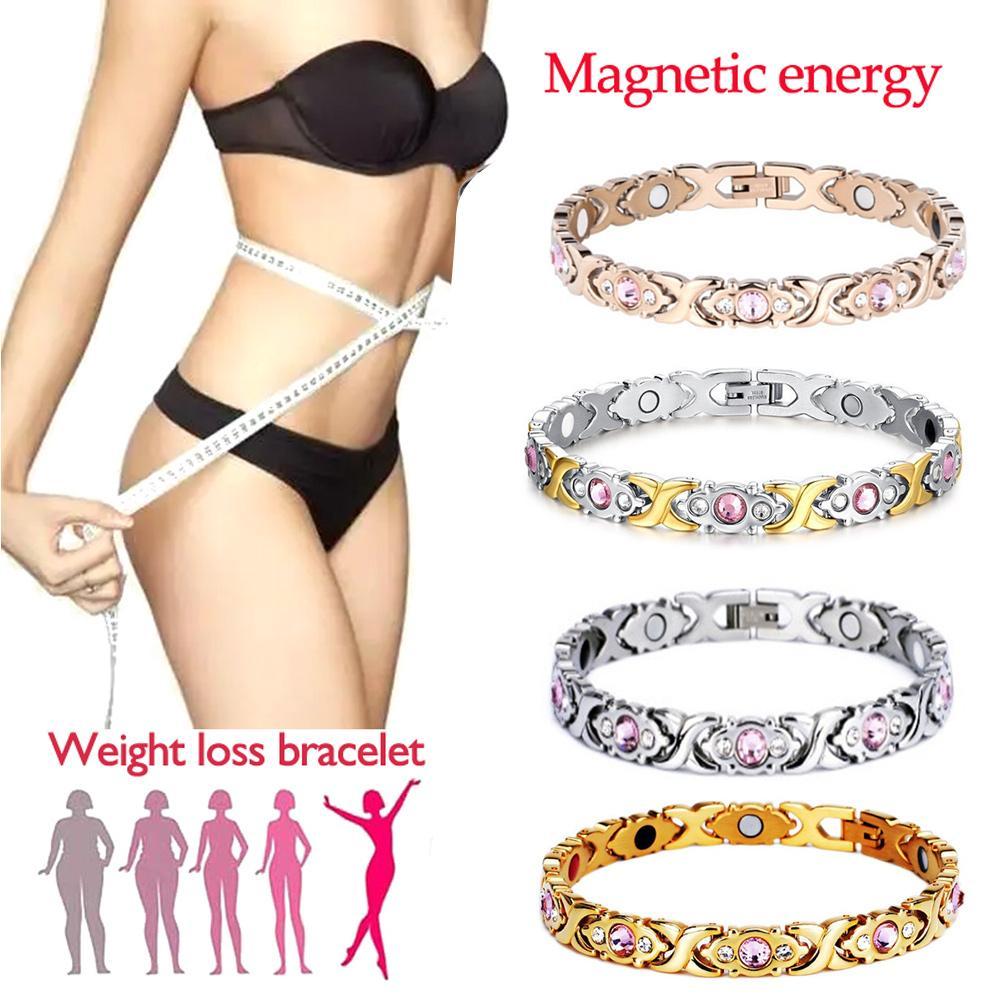 Health Wellness Gifts Women - Magnetic Lymphatic Detox Bracelet with Zircon