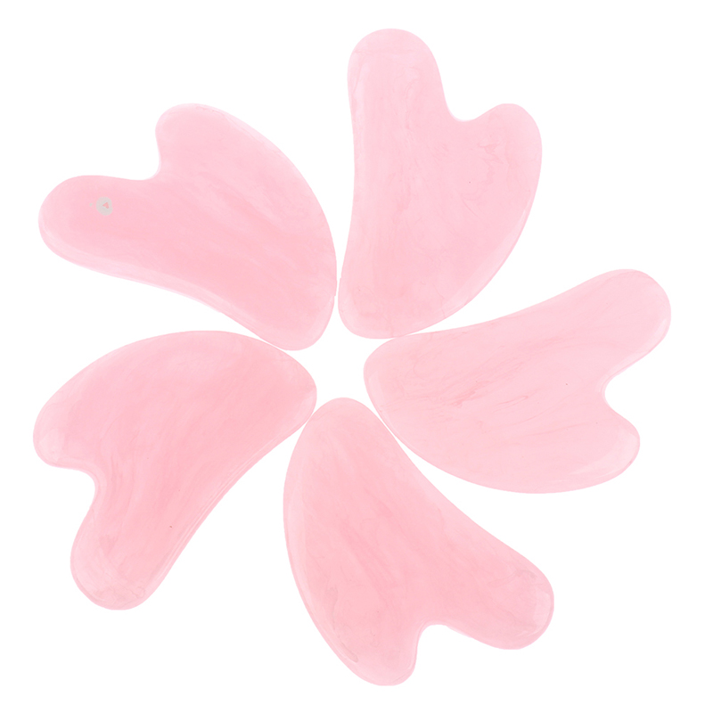 Jade Gua Sha Tool - 5Pcs Pink Natural Jade Rose Quartz