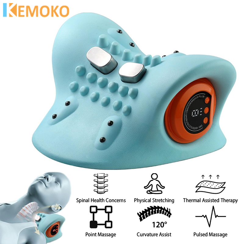 Neck Traction Pillow - Electric Cervical Massager Neck Stretcher Pulse
