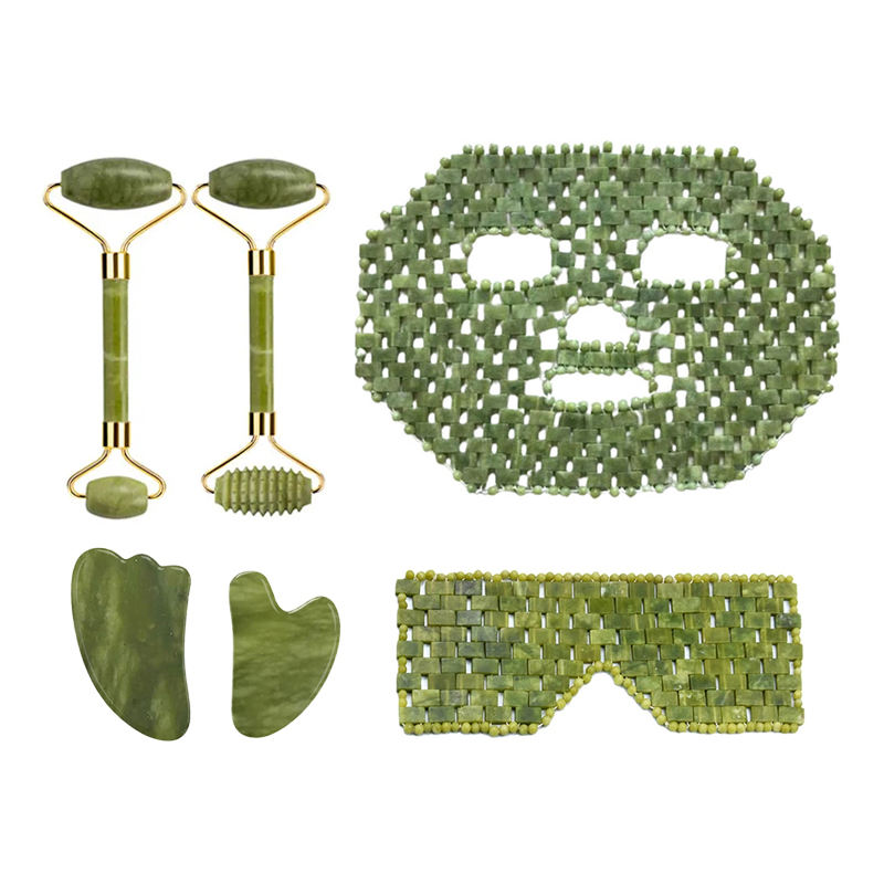 Jade Gua Sha Tool - Natural Xiuyan Jade Facial Mask Gouache