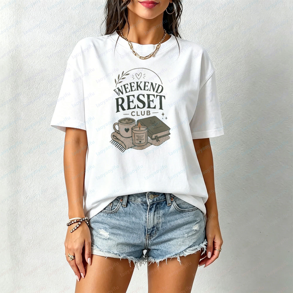 Weekend Reset Club T-Shirt Sel - Health Wellness Gifts Women recension och pris
