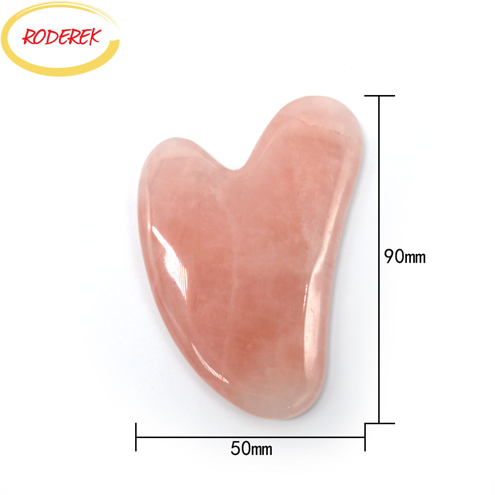 Jade Guasha Plate Natural Rose - Jade Gua Sha Tool recension och pris