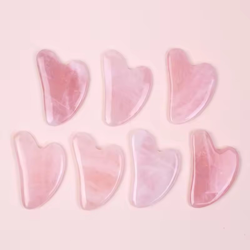 5Pcs Pink Natural Jade Rose Qu - Jade Gua Sha Tool recension och pris