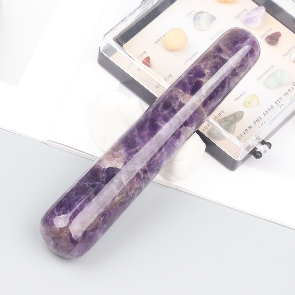 Natural Amethyst Wand Jade Mas - Jade Gua Sha Tool recension och pris