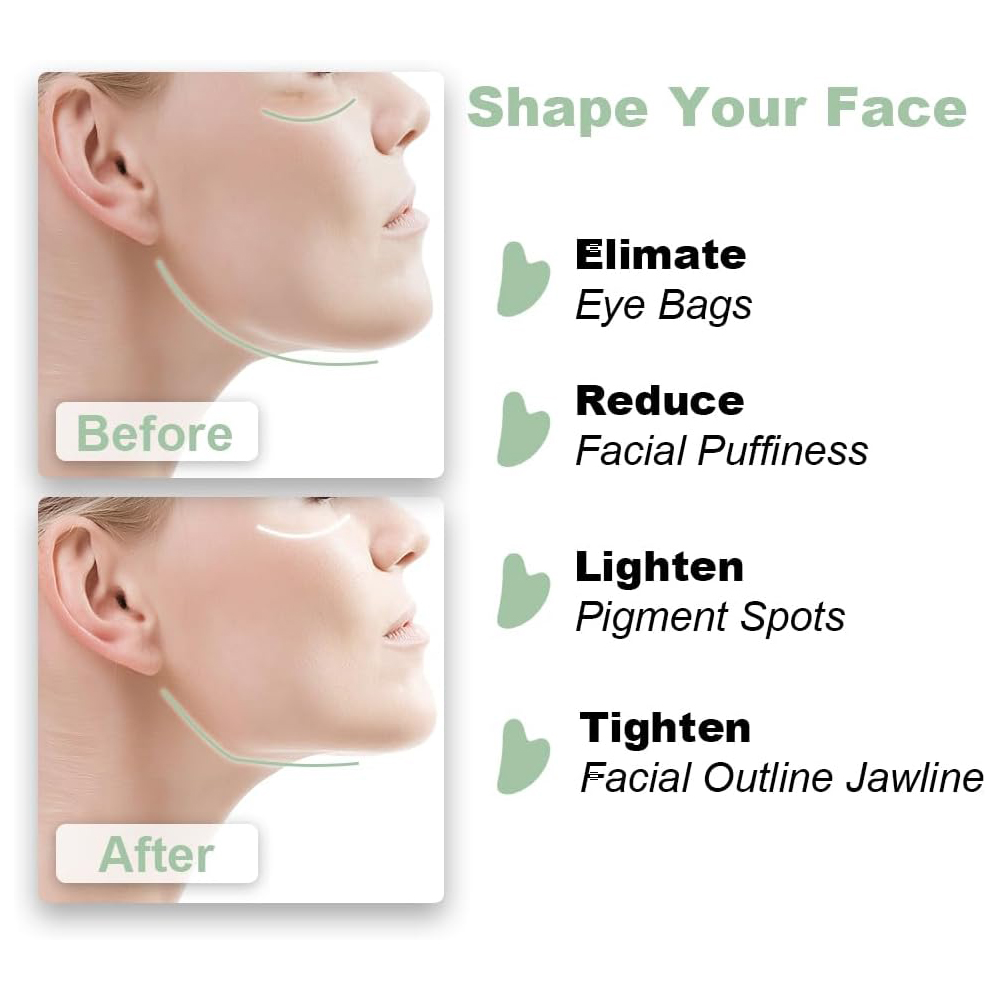 1PCS Natural Glass Jade Scrapi - Jade Gua Sha Tool recension och pris