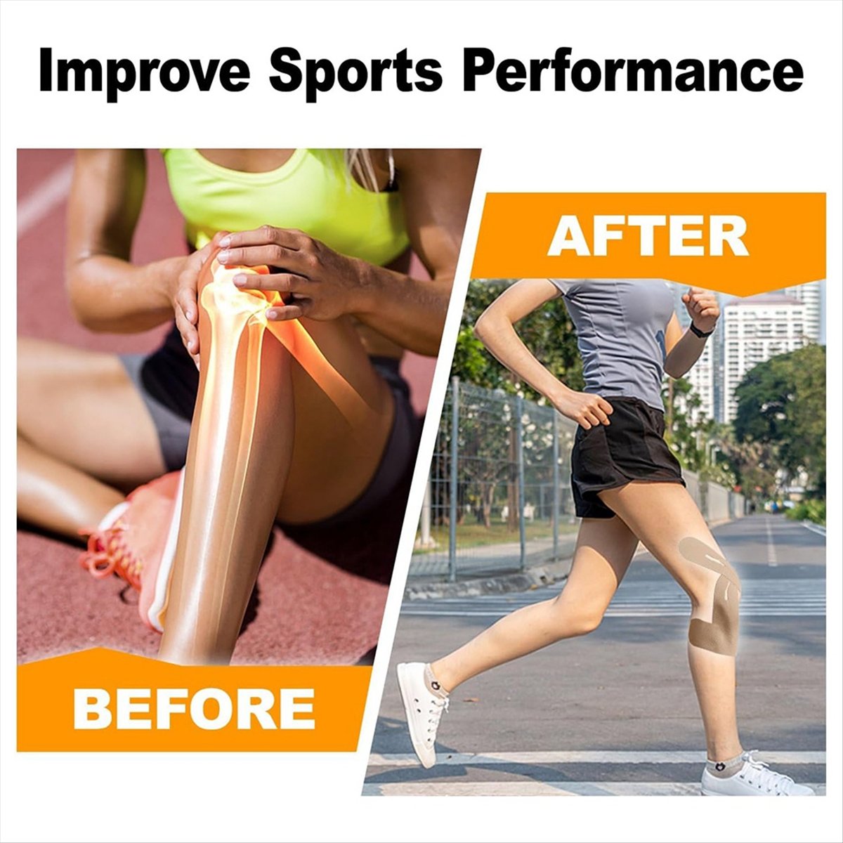 10pcs Precut Kinesiology Knee  - Sports Taping Precut recension och pris