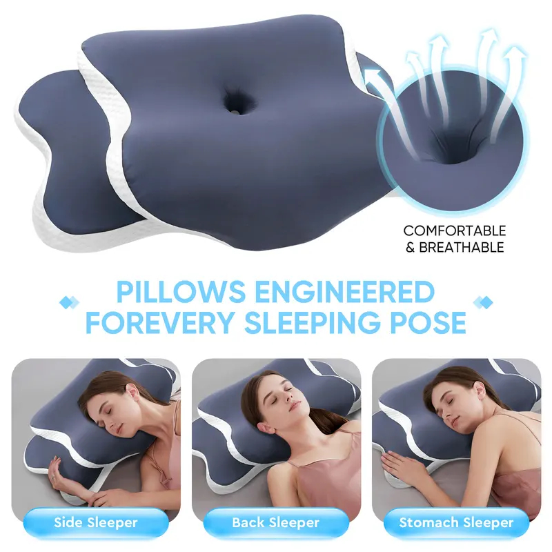 Memory Foam Pillow Cervical Pi - Neck Traction Pillow recension och pris