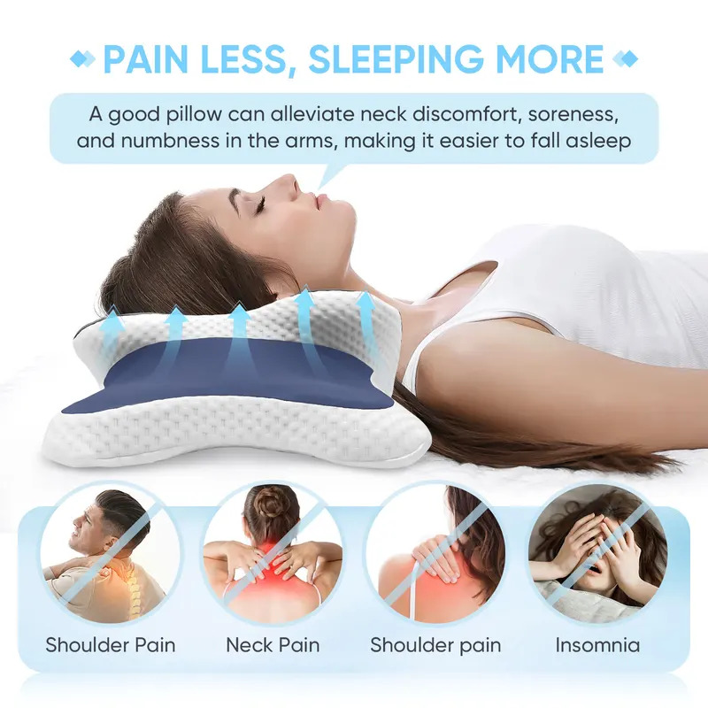 Memory Foam Pillow Cervical Pi - Neck Traction Pillow recension och pris