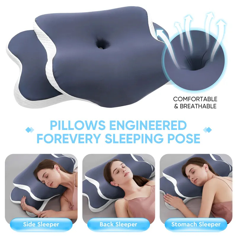 Memory Foam Pillow Cervical Pi - Neck Traction Pillow recension och pris