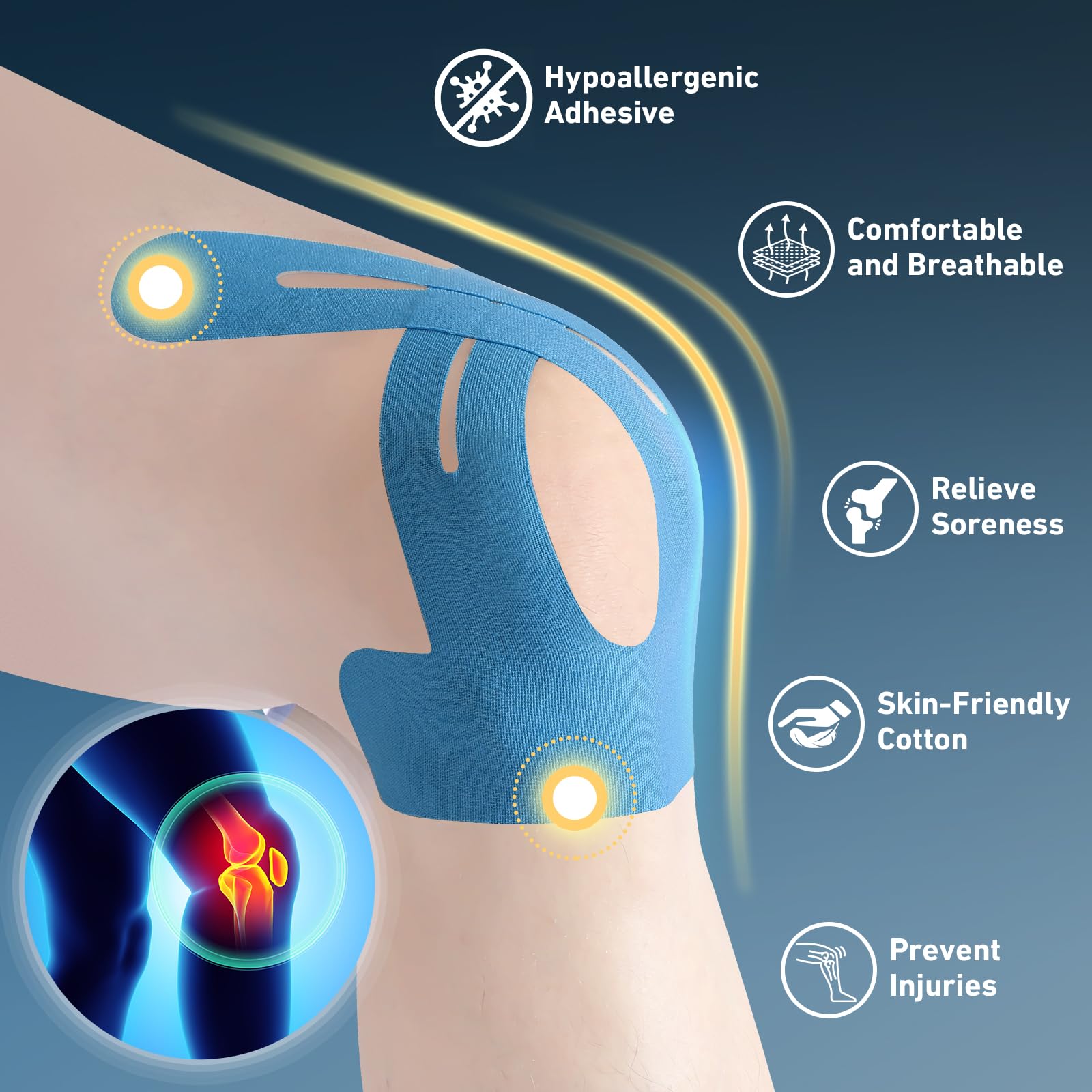 Kinesiology Tape Muscle Suppor - Sports Taping Precut recension och pris