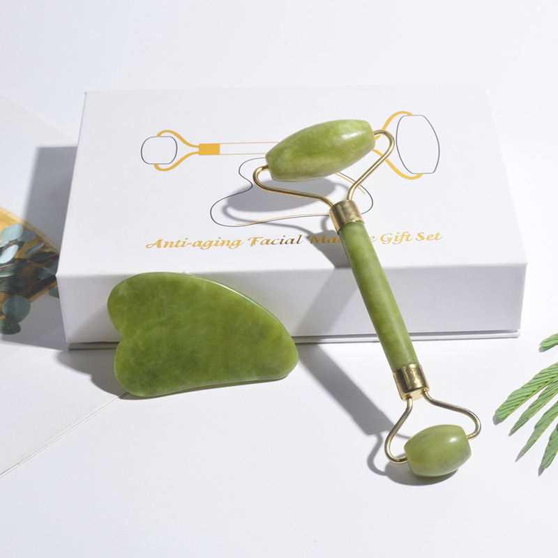 Natural Jade Roller Face Gua S - Jade Gua Sha Tool recension och pris